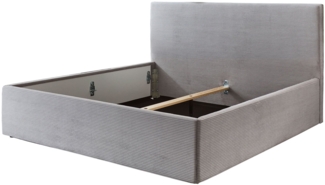 Polsterbett Casper / Calgary PB120 , Stoff , Silber , 180 x 110 x 213 cm