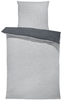 One Home Bettwäsche Wende Melange, Flanell, 2 teilig, meliert, Baumwolle kuschelig warm weich Biber Winter