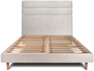 Bett mit gefüttertem Kopfteil – Bouclé-Stoff - 150 x 200 cm