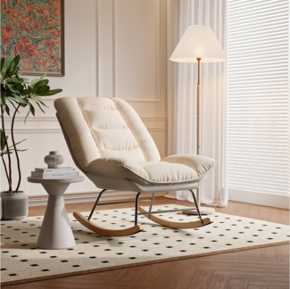 Furnishings Home Schaukelstuhl Reißverschluss Relaxsessel mit hoher Rückenlehne (1 St), Geeignet ohnzimmersessel, Schlafzimmer, Kinderzimmer