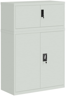 vidaXL Aktenschrank Hellgrau 90x40x130 cm Stahl 3188317