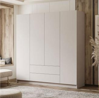 Lookway Kleiderschrank AUREL 4D2SZ KASCHMIR mit Spiegel und Schubladen