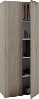 VCM Schuhschrank Vandol 913066 Sonoma-Eiche (Sägerau) B. 70 x H. 178 x T. 40 cm