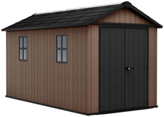 Dmora Gartenhaus Kincardine, Gartenhütte, Gartenhaus, Werkzeugschuppen, 230x413 h246 cm, Braun
