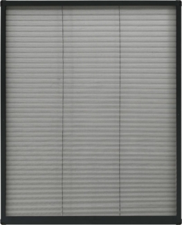 vidaXL Insektenschutz-Plissee für Fenster Aluminium Anthrazit 80x100cm 148664