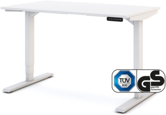 ASSMANN Elektrisch höhenverstellbarer Schreibtisch Y-Line Signalweiß Signalweiß 120x70 cm Metall Holz Melaminoberfläche