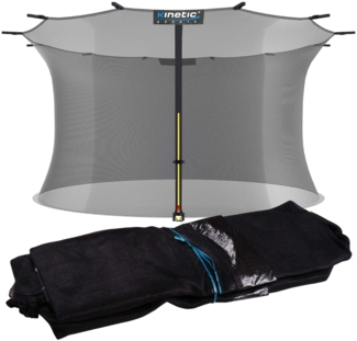 KINETIC SPORTS Trampolin Sicherheitsnetz - Ersatznetz mit Reißverschluss und Sicherheitsclips, Schutznetz, UV-beständig, Ersatz Fangnetz für Gartentrampoline, Ø 183/244/305/366/400/430/460/490 cm