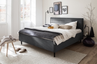 Polsterbett >Tampere< 180x200 cm, in Anthrazit, Aufstellmaße B/H/T 192x114x218 cm