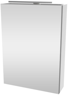 Fackelmann SBC SCENO Gäste-WC Spiegelschrank 50 cm, Weiß matt, links