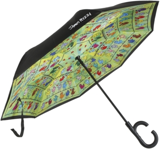 Goebel / James Rizzi -Birds on a Love Wire,Upside-Down Schirm,10,0 x 5,0 x 80,0 cm / 100% Polyester / 10,0 x 5,0 x 80,0 cm