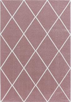 Kurzflor Teppich Roberto Läufer - 80x250 cm - Rosa