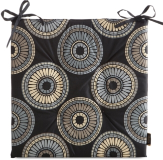 Wasserdichtes Stuhlkissen Outdoor GARTEN 19A 43X43 schwarz beige