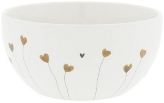 Bastion Collections Müslischale Bastion Collections Blumen Herzen D14cm weiß Karamell