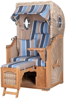 Strandkorb Komplettset - bene living - Ammersee Single Teak - PE shell - Modell 580 - inkl. Liftersystem