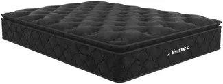 Vente-unique - BLACK DREAM Mattress and bed base set MetallSamt Schwarz - B 178 cm3,8 cm180 cm x H 5 cm25 cm28 cm x L 198 cm200 cm3,8 cm