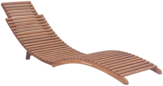 vidaXL Sonnenliege Klappbar Massivholz Teak 44666