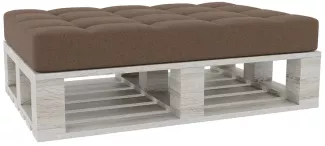Gutekissen® Palettenkissen Gesteppte Kissen mit Knöpfen, Palettenauflagen Sitzkissen Rückenlehne Gesteppt PFG (Sitzkissen 120x50, Hellbraun)