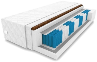 Federkernmatratze Matratze MED+ Natural 23 cm H3 / H4 9 zonen 80x190 cm, KingMatratzen, 23 cm hoch