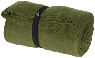 Outdoordecke MFH Fleece-Decke, oliv, ca. 200x150 cm, MFH, Transportbeutel mit Kordelzug