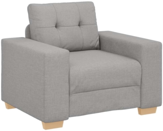 vidaXL Sofa-Sessel Wolkengrau 60 cm Stoff 4105066