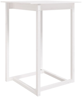 vidaXL Bartisch Weiß 80x80x110 cm Massivholz Kiefer 822183