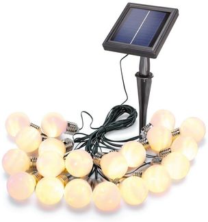 esotec LED-Lichterkette Solarkette 20 LED Glühbirnen 10m +2m Zuleitung 2800K outdoor 102180