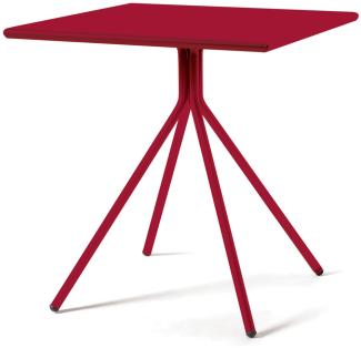 Outdoortisch Rick 80x80x75 cm rot