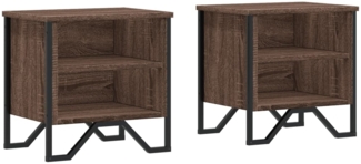 vidaXL Nachttische 2 Stk. Eichen-Optik 40x30x40 cm Holzwerkstoff 848503