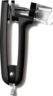 OXO Good Grips Kirschkernentsteiner / Olivenentkerner aus Edelstahl, schwarz