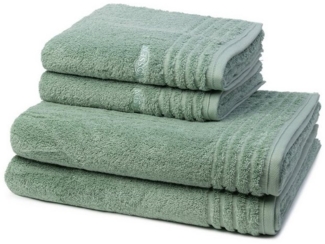 Vossen Vienna Style Supersoft 4 tlg. Frottier-Set - 2 X Handtuch (50 X 100cm), 2 X Duschtuch (67 X 140cm) - 620 g/m2 - Soft green