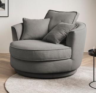 Sessel drehbar Comfy braun Webvelours 120 cm