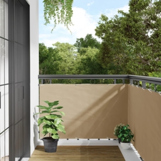 vidaXL Balkon-Sichtschutz Beige 90x500 cm Oxford-Gewebe 134942