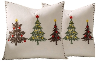 CLTYQ Kissenbezüge 2-teiliges Set Weihnachten Kissenbezüge mit Stickerei, 45×45 cm, Samt-Kissenbezug, weicher Kissenbezug