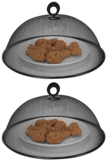 Auledio Schutzhaube Speisen Abdeckhaube, Speiseschirm, Speisenhaube, Lebensmittelabdeckung, 2-tlg, Lebensmittel-Abdeckhaube, Fliegenhaube für Lebensmittel, Ø 28cm