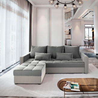 Masseno Ecksofa KOS PIK mit Schlaffunktion L-Form, Sofa mit Bettkasten