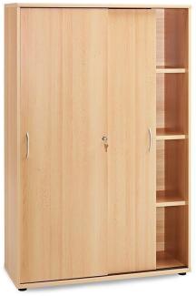 Lomadox Aktenschrank TYP4000 Buche hell Nachbildung, 4OH, Schiebetüren, H=153cm