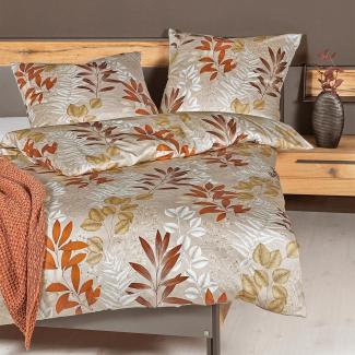 Janine Interlock Feinjersey Bettwäsche Carmen S 55098-04 zedernholz naturell|135x200 cm + 80x80 cm