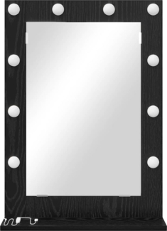 vidaXL Kosmetikspiegel mit Spiegel Schwarze Eiche 70 x 50 x 18 cm 868334