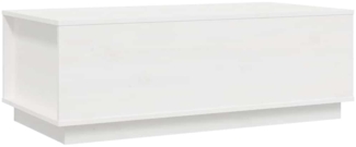Couchtisch, Sofatisch Weiß 100 x 50 x 35 cm Massivholz Kiefer