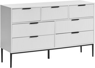 Kommode mit 7 Schubladen LEDUC Weiß