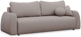Selsey 'Nubelle' Sofa 3-Sitzer mit Schlaffunktion & Stauraum, Chenille, dunkelbeige