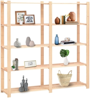 vidaXL Lagerregal mit 5 Böden 170×38×170 cm Kiefer Massivholz 500 kg 286198