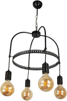 Hängeleuchte Llandudno 4 x E27 Metall Schwarz [lux. pro]
