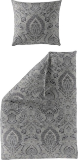 Bierbaum Biber Bettwäsche 135x200 Ornamente Barock grau silber 3846-10