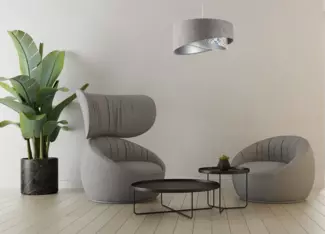 BPS Koncept 060-144 Hängeleuchte Galaxy grau, beige, silber 1 x E27 Ø 50cm H:105cm dimmbar