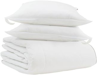 vidaXL Winterbettdecke mit Kissen 3 pcs Weiß Daunenfeder 3376926