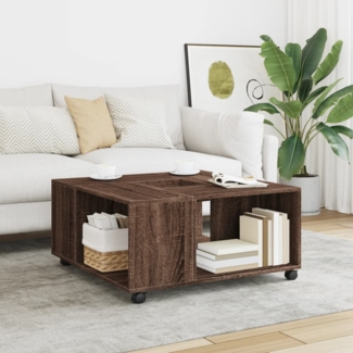 vidaXL Couchtisch Braun Eichen-Optik 80x80x40 cm Holzwerkstoff 853179