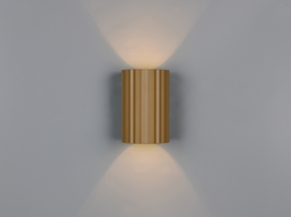 Kleine Wandleuchte IMARIA mit Up and Down Lichteffekt Metall Coffee, Höhe 12cm