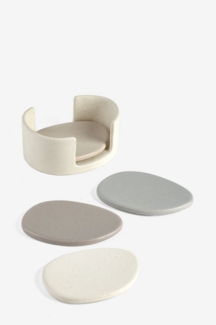 Next Becheruntersetzer Keramik-Untersetzer und Halterung, 4-er Set, 1-tlg.