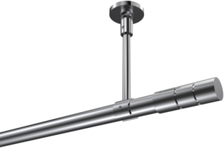 Gardinenstangen-Set Sonette Elanto 120 cm, 1-läufig, 20 mm Ø Chrom